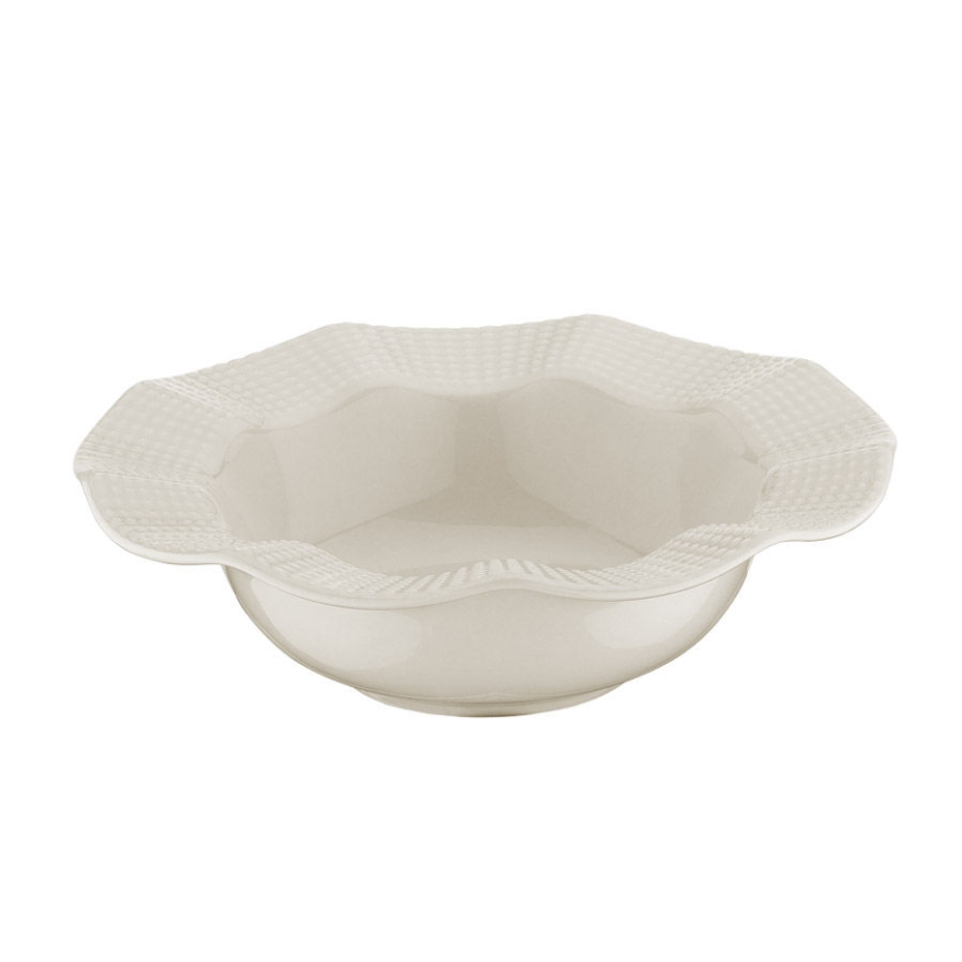 Juego de vajilla de 24 piezas en porcelana blanca