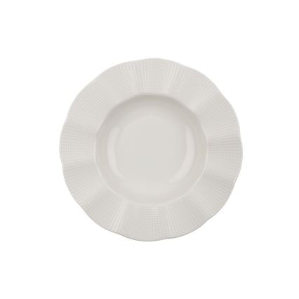 Juego de vajilla de 24 piezas en porcelana blanca