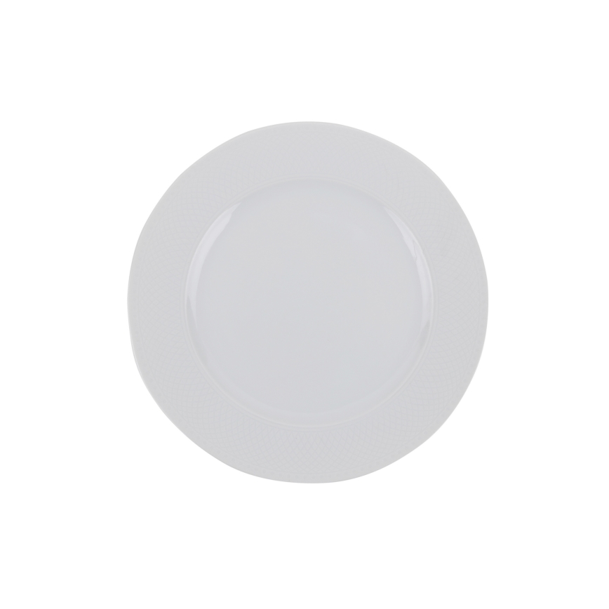 Juego de vajilla de 24 piezas en porcelana blanca