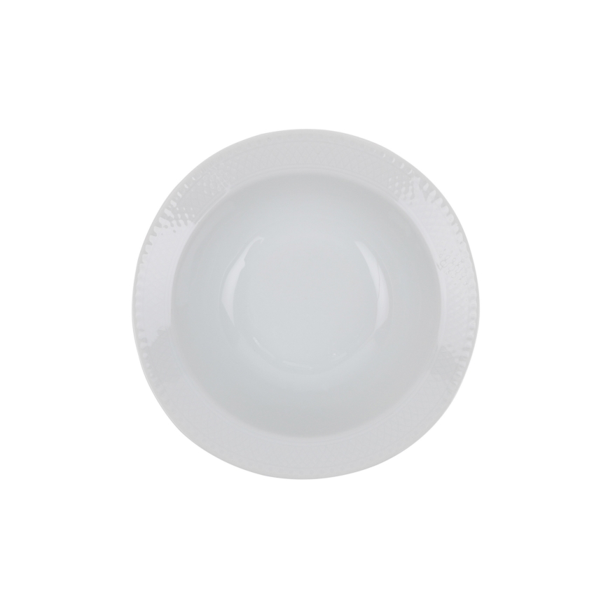 Juego de vajilla de 24 piezas en porcelana blanca
