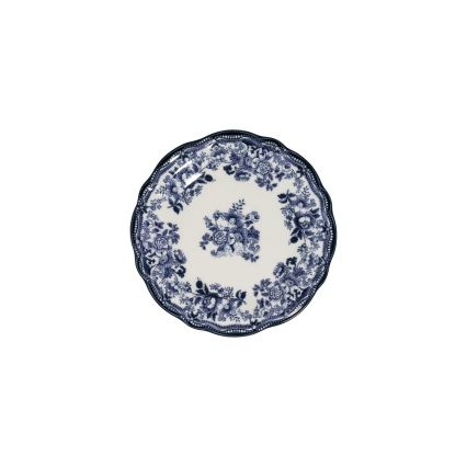 Juego de vajilla de 24 piezas en porcelana blanca y azul