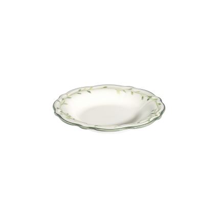 Juego de vajilla de 24 piezas en porcelana, blanco y verde