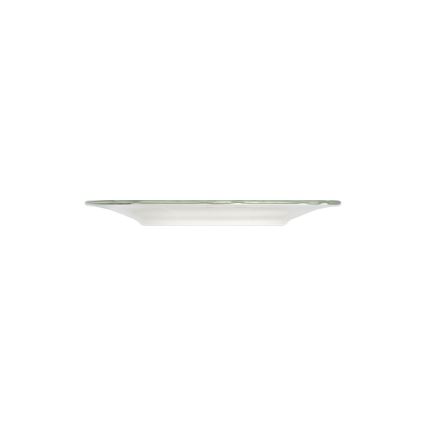 Juego de vajilla de 24 piezas en porcelana, blanco y verde