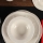 Juego de vajilla de 24 piezas en porcelana, color crema