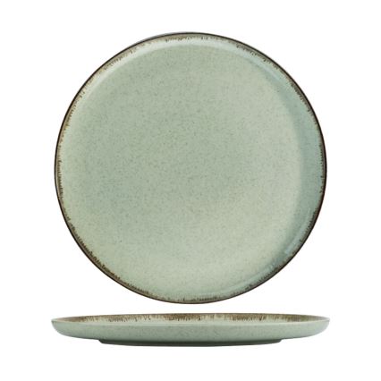 Juego de vajilla de 24 piezas en porcelana, color verde