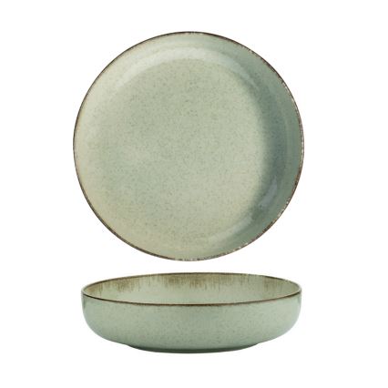 Juego de vajilla de 24 piezas en porcelana, color verde