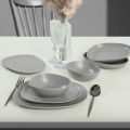 Juego de vajilla de 24 piezas, gris/gres