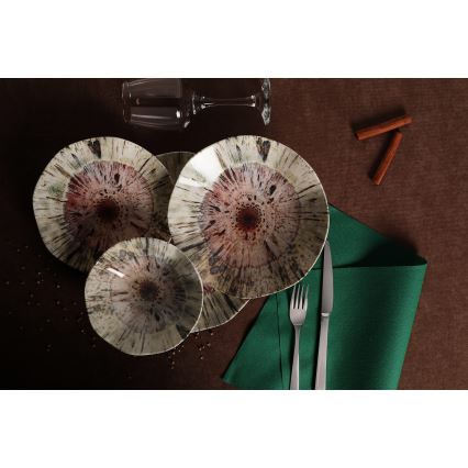 Juego de vajilla de 24 piezas multicolor/porcelana