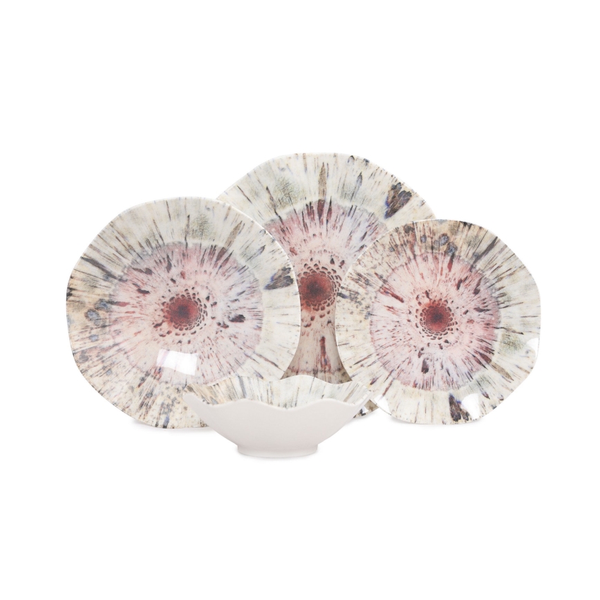 Juego de vajilla de 24 piezas multicolor/porcelana