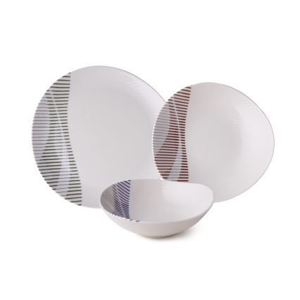 Juego de vajilla de 24 piezas multicolor/porcelana