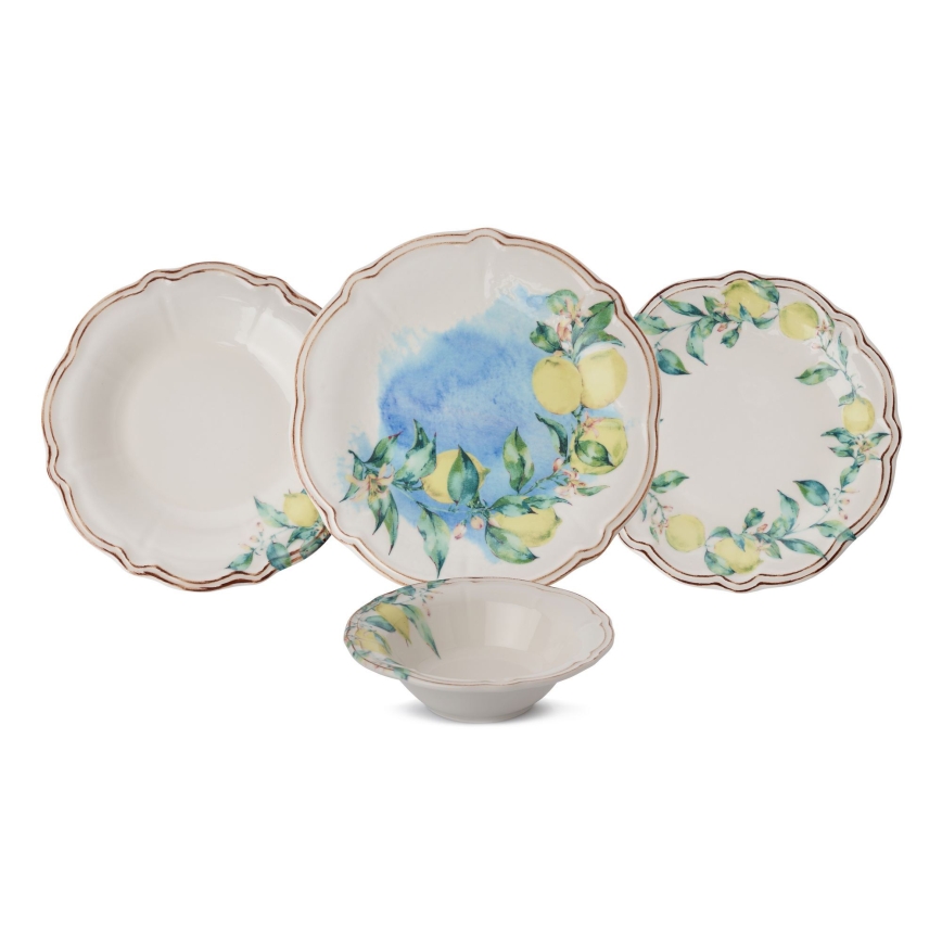 Juego de vajilla de 24 piezas multicolor/porcelana