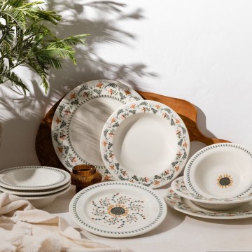 Juego de vajilla de 24 piezas multicolor/porcelana
