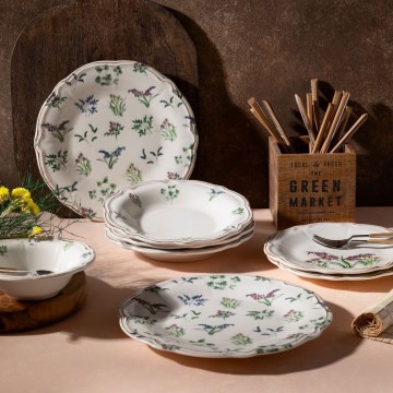 Juego de vajilla de 24 piezas multicolor/porcelana