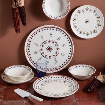Juego de vajilla de 24 piezas multicolor/porcelana