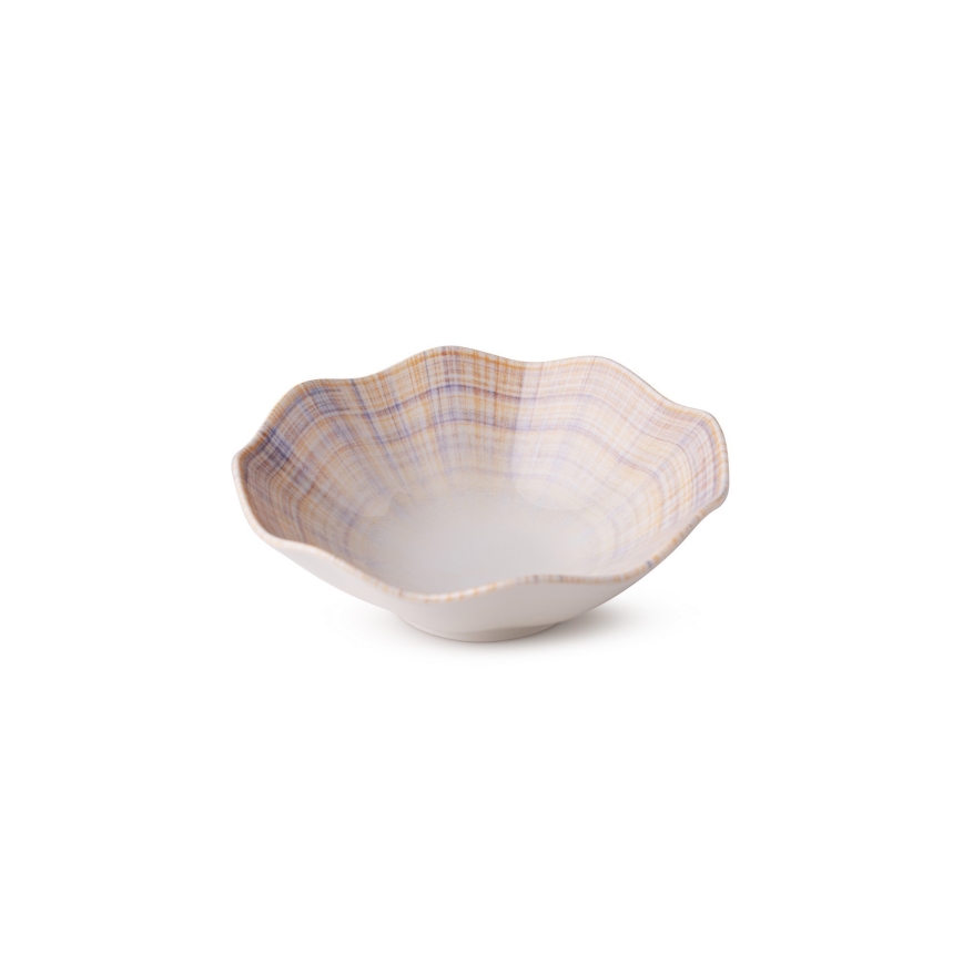 Juego de vajilla de 24 piezas naranja/azul/porcelana