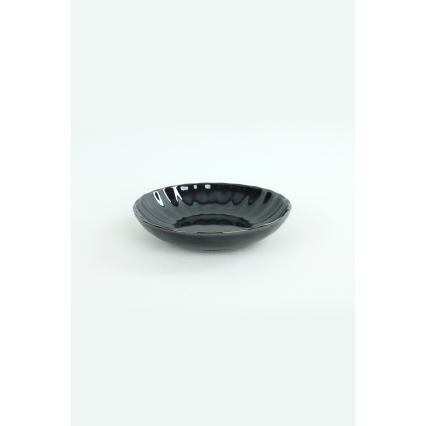 Juego de vajilla de 24 piezas, negro/gres