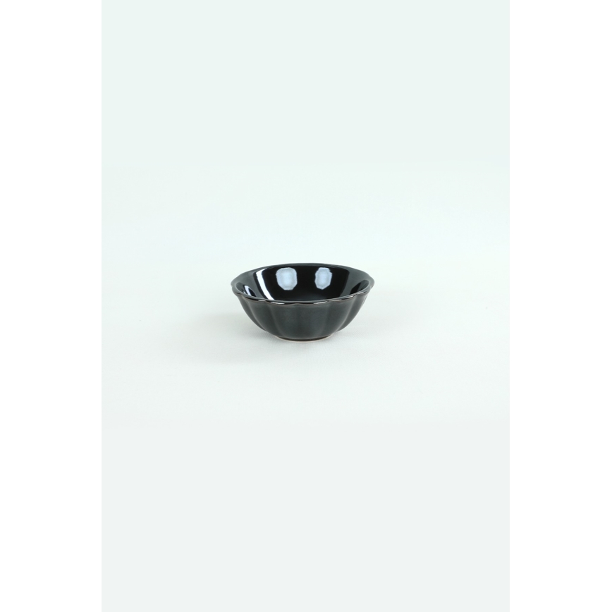 Juego de vajilla de 24 piezas, negro/gres
