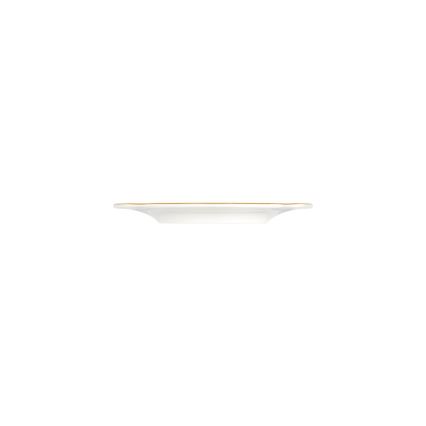 Juego de vajilla de 24 piezas: porcelana blanca con detalles dorados
