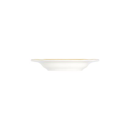 Juego de vajilla de 24 piezas: porcelana blanca con detalles dorados