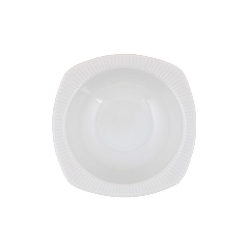 Juego de vajilla de 24 piezas, porcelana blanca