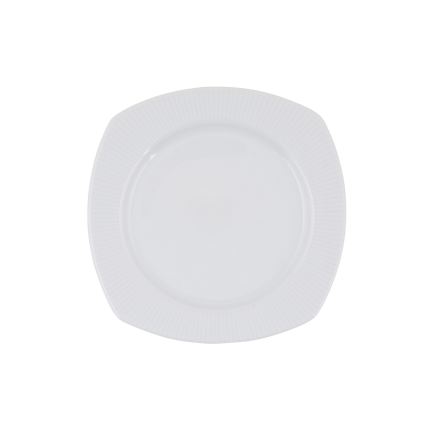 Juego de vajilla de 24 piezas, porcelana blanca
