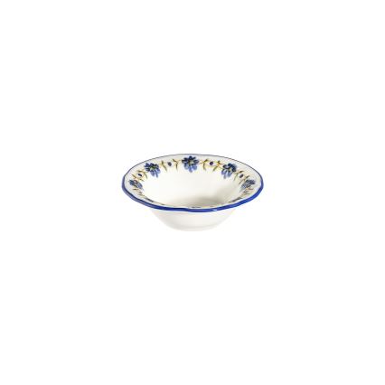 Juego de vajilla de 24 piezas, porcelana, blanco/azul/amarillo
