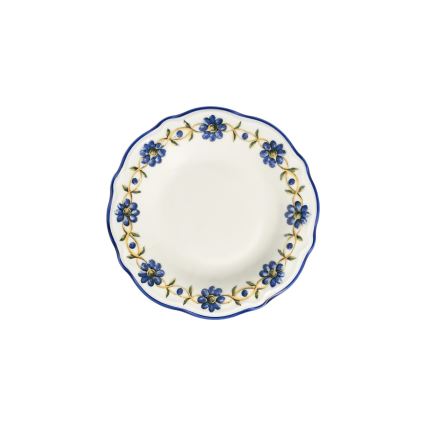 Juego de vajilla de 24 piezas, porcelana, blanco/azul/amarillo