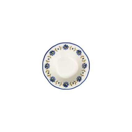 Juego de vajilla de 24 piezas, porcelana, blanco/azul/amarillo