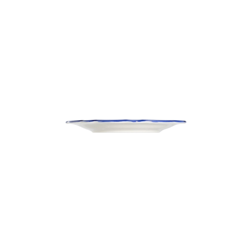 Juego de vajilla de 24 piezas, porcelana, blanco/azul/amarillo