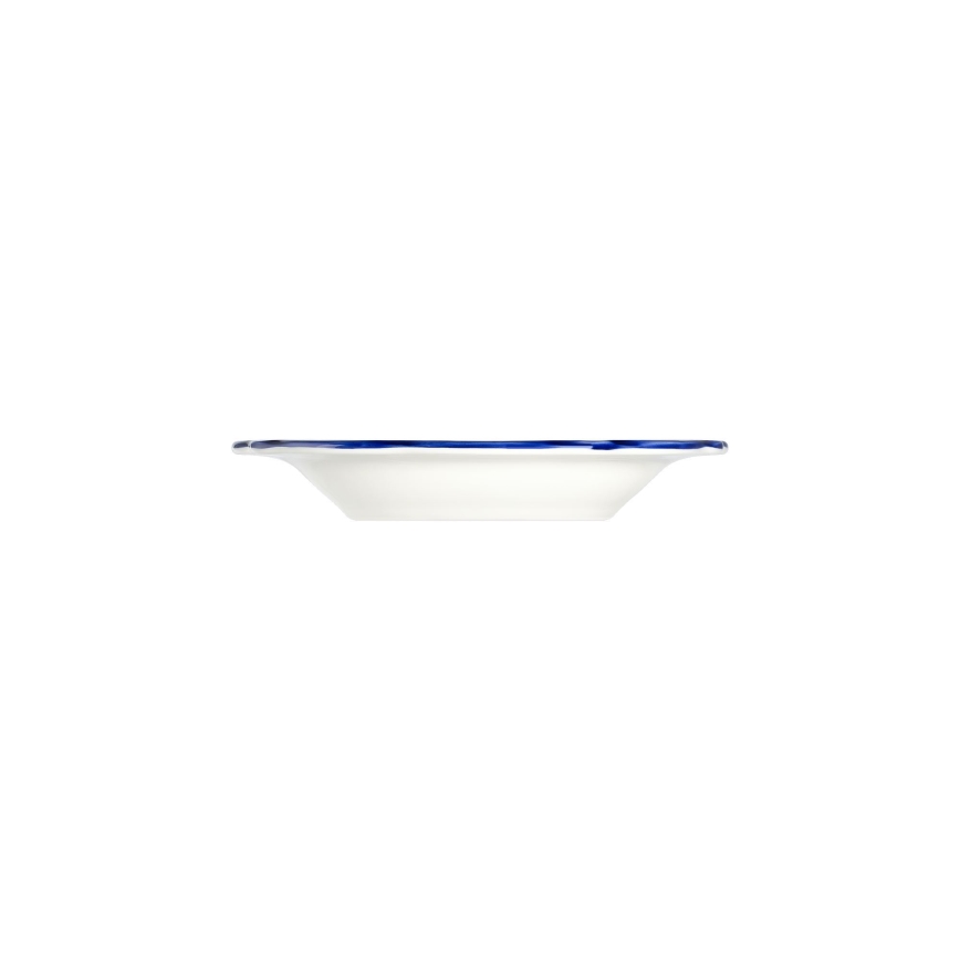 Juego de vajilla de 24 piezas, porcelana, blanco/azul/amarillo
