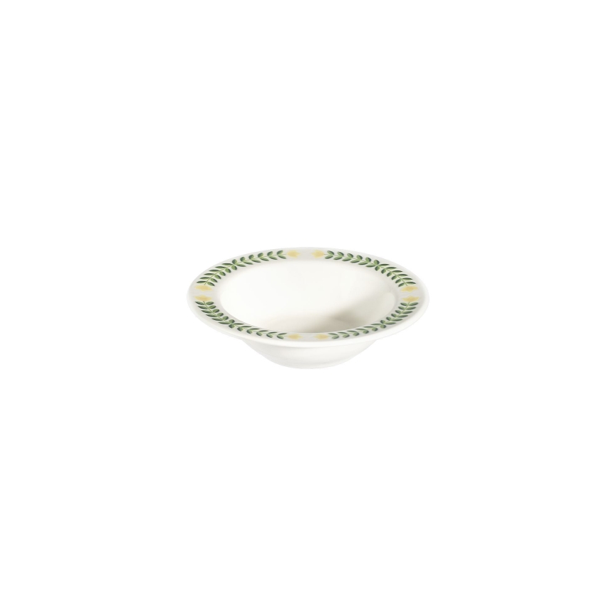 Juego de vajilla de 24 piezas, porcelana, blanco/verde/amarillo