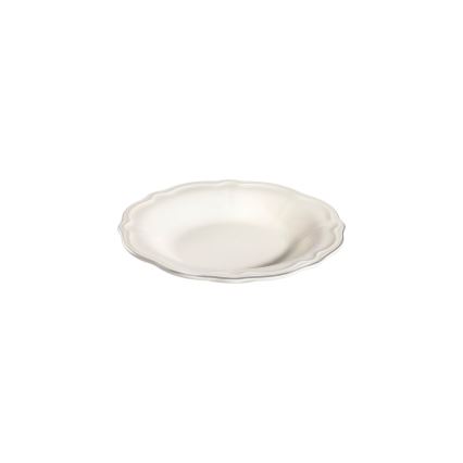 Juego de vajilla de 24 piezas — blanco/plateado, porcelana