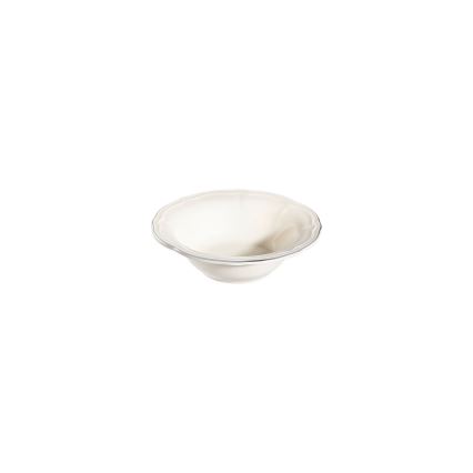 Juego de vajilla de 24 piezas — blanco/plateado, porcelana