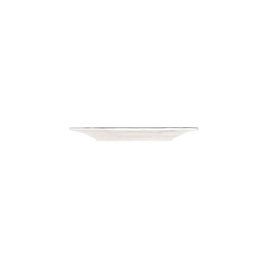 Juego de vajilla de 24 piezas — blanco/plateado, porcelana