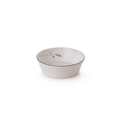 Juego de vajilla de 27 piezas blanco/negro/porcelana
