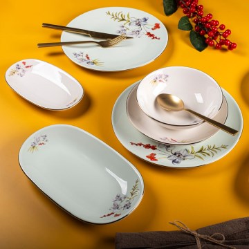 Juego de vajilla de 29 piezas multicolor/porcelana