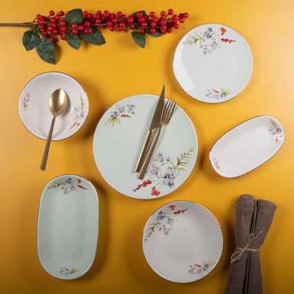 Juego de vajilla de 29 piezas multicolor/porcelana