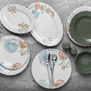 Juego de vajilla de 29 piezas multicolor / porcelana