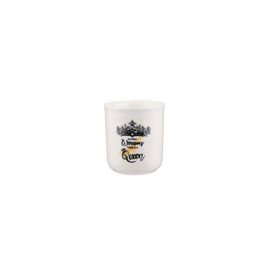 Juego de vajilla de 4 piezas en porcelana, negro/blanco