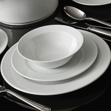 Juego de vajilla de 53 piezas, blanco/porcelana