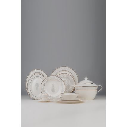 Juego de vajilla de 68 piezas multicolor/porcelana de hueso