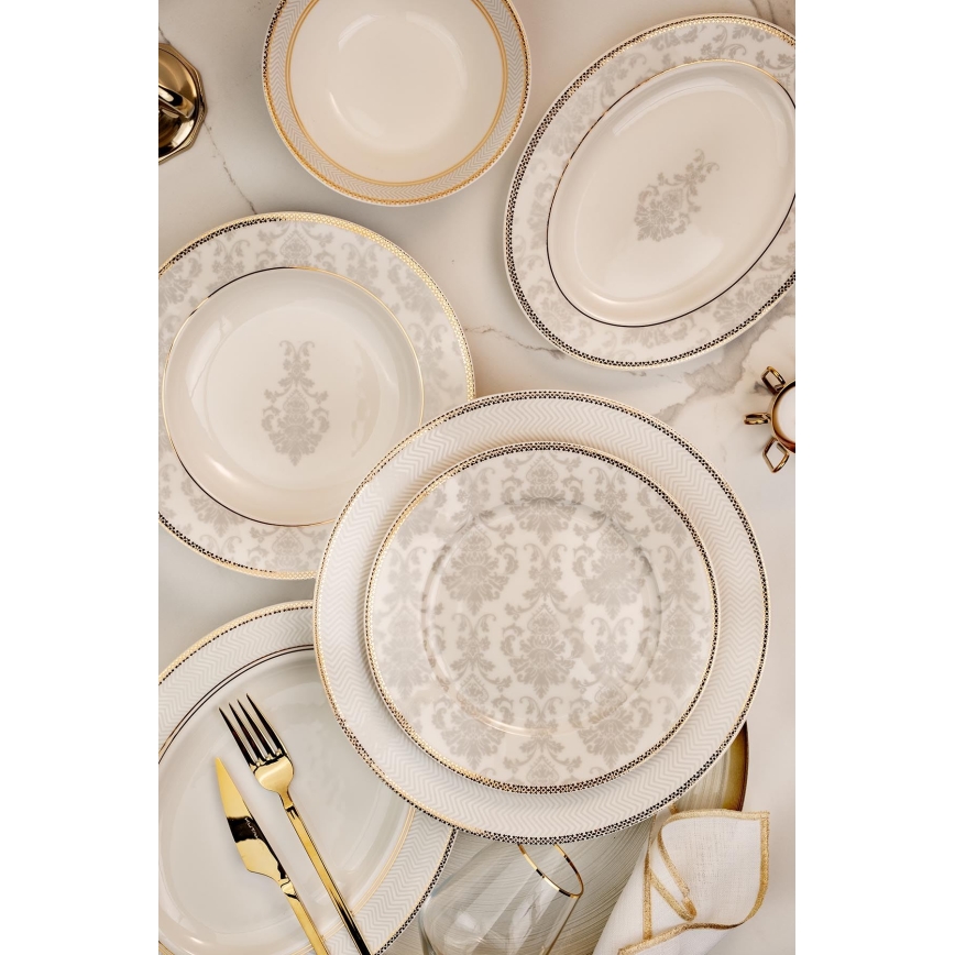 Juego de vajilla de 68 piezas multicolor/porcelana de hueso