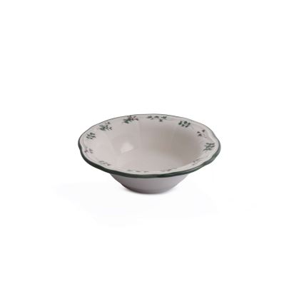 Juego de vajilla de porcelana de 24 piezas en blanco y verde