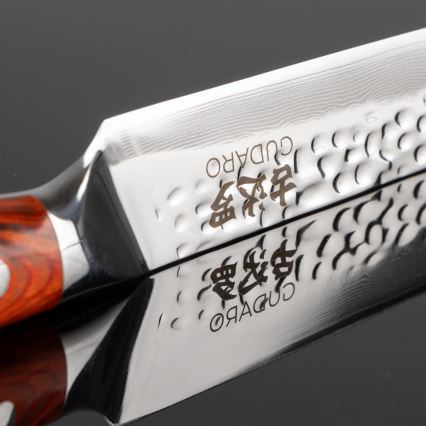 Gudaro - Juego de 5 cuchillos de cocina MIYABI de acero Damasco + soporte para cuchillos y tijeras para aves