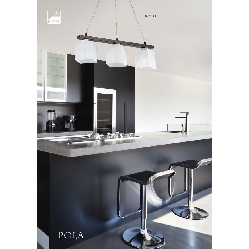 Jupiter 1097 - PO 3 - Lámpara colgante POLA 3xE27/60W/230V