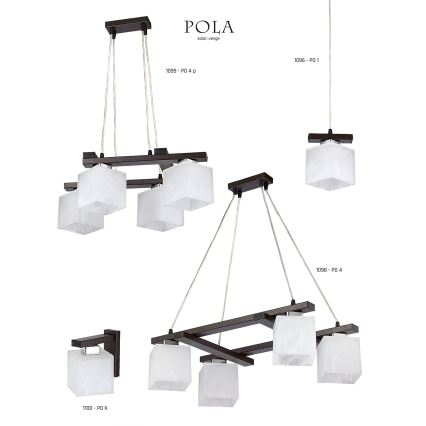 Jupiter 1097 - PO 3 - Lámpara colgante POLA 3xE27/60W/230V