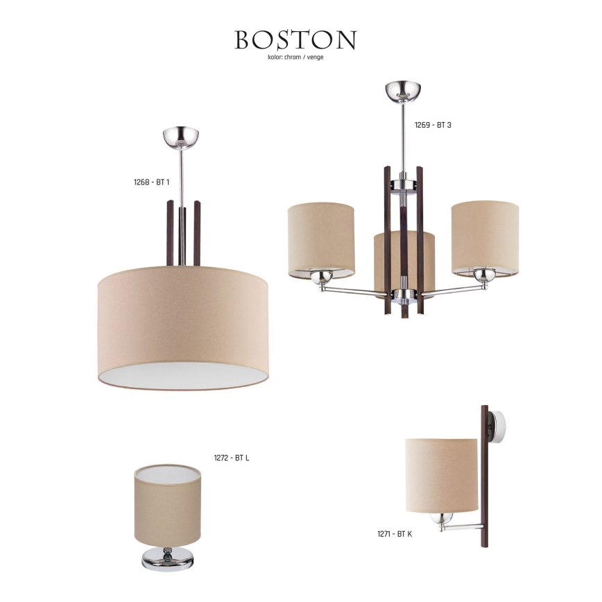 JUPITER 1272-BTL - Lámpara de mesa BOSTON 1xE27/60W