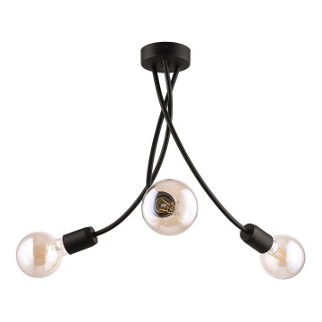 Jupiter 1639 - Lámpara colgante LUCE 3xE27/60W/230V negro