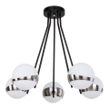 Jupiter 1715 - Lámpara colgante ELFA 5xE14/40W/230V cromo brillante