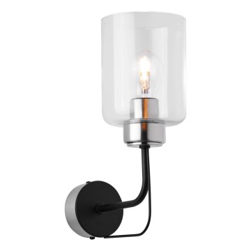 Jupiter 1885 - Aplique de pared CERES 1xE27/15W/230V cromo mate/negro